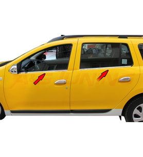 Dacia Logan MCV Krom Cam Çıtası 2013 Üzeri 4Prç Paslanmaz Çelik