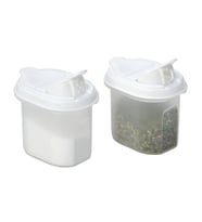 Moon Star İkili Tuzluk Baharatlık Karabiberlik Pratik Kullanım 2x100ML (Beyaz)