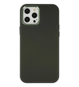 Durukar® iPhone 12 Pro Max Kılıf Asya Deri Silikon - Koyu Yeşil