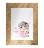 MEKTA HOME BEBEK VE ÇOCUK ODASI Romantic Girl Desenli Halı