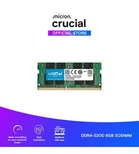 Crucıal Ct8g4sfra32a, 8gb, 3200mhz, Ddr4, Cl22, 1.2v, Sodımm, Notebook Ram (by Micron)