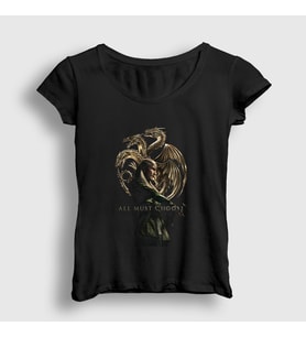 Presmono Kadın Siyah Aemond Targaryen House Of The Dragon T-Shirt 478881tt