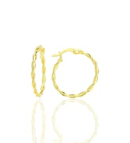 Gümüş altın yaldızlı çift burma halka küpe SGTL12545GOLD