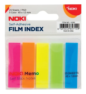 Noki Memo 5 Renk 25 Yaprak 12X45Mm Film İndex Yapışkan Notluk 12050
