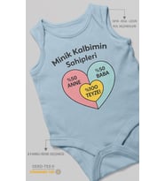 Aileye Özel Sıfır Kollu Bebek Zıbını %100 Pamuk