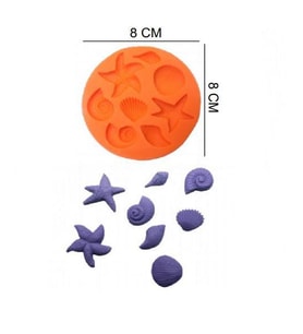 ŞEKER HAMUR KALIBI SİLİKON DENİZ KABUKLARI 8*8 CM