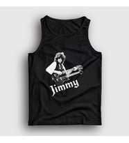 Presmono Unisex Siyah Led Zeppelin Guitar Jimmy Page Atlet 371548tt