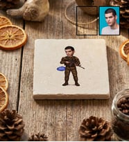 Kişiye Özel Karikatürlü Asker Bardak Altlığı 30 Ağustos Zafer Bayramı Hediyesi