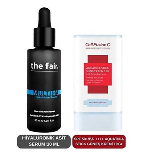the fair. Hiyalüronik Asit Nemlendirici ve Aquatica Stick Güneş Kremi Set