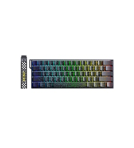 Mini 60 He Max Hall Effect Manyetik Klavye Rapid Trigger Spiritcloud Switch 8000Hz TKL Hot Swap Oyuncu Klavyesi Siyah