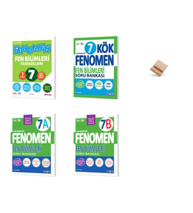 Fenomen 7. Sınıf Maarif Fasikül Kök 7A ve 7B Fen Bilimleri 4lü Set Soru Bankası + Telefon Standı