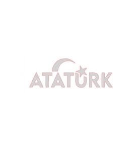 ATATÜRK YAZI 15cm PARLAK NİKEL ETİKET - STİCKER