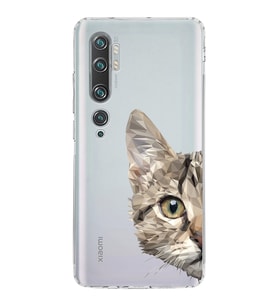 Xiaomi  Poco X3  Kamera Korumalı Kapak Catface Tasarımlı Şeffaf  Kılıf