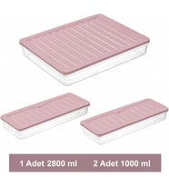 Buzdolabı Organizeri, Buzdolabı İçin Çok Amaçlı Saklama Kabı, Fresh Box, Şeffaf ve Ayarlanabilir, Gıdaları Taze Tutma Özelliği, Mutfak Düzenleyici (4800 ml Pembe)