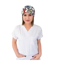 Mor Kelebek Doktor Hemşire Hastane Aşçı Şef Cerrahi Bone (Beyaz)