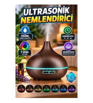 550ML Ultrasonik Hava Nemlendirici – 7 Renk LED, Zamanlayıcı, Otomatik Kapanma ve Aromaterapi