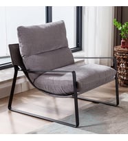 SLLER Portatif Metal İskeletli Berjer, Modern Metal İskeletli Portatif Tekli Koltuk Zarif