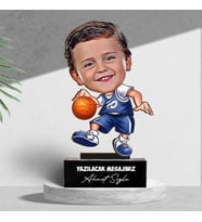 Basketbol Oyuncusu Çocuk Karikatürlü Biblo