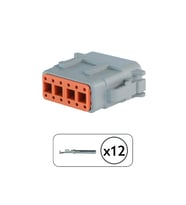 DTM06-12S Erkek Konnektör 12 Pin Kablosuz