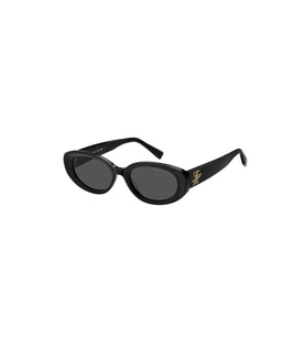 Tommy Hilfiger TH 2344/S 807 IR Kadın Güneş Gözlüğü – Siyah Eco Asetat Oval Çerçeve Gri Cam UV400 Koruma