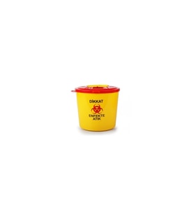 5'li Sarı Tıbbi Atık Çöp Kovası Seti, 5 Litre, Hijyenik ve Kullanışlı