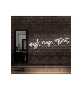 Wash Ringe Repeat Yazılı Neon Tabela