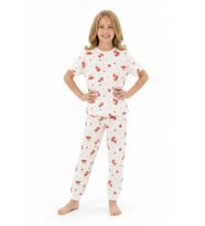 Kız Çocuk Pijama Takımı %100 Pamuk 3-13 Yaş 12714IS MODANINO
