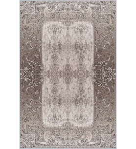 Eliana Home Baskılı, Yıkanabilir Kaymaz Taban Salon Halısı LNA1486 100x150 cm (Kahverengi)
