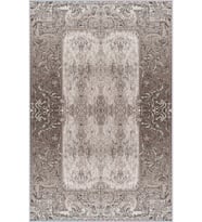 Eliana Home Baskılı, Yıkanabilir Kaymaz Taban Salon Halısı LNA1486 100x150 cm (Kahverengi)