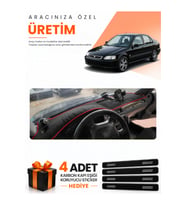 HONDA CİVİC (1996-1998) Uyumlu Torpido Koruma Örtüsü Oto Kılıfı - Siyah Kırmızı