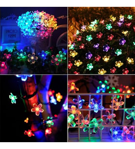 Solar 5m 50 Led Papatya RGB 8 Fonksiyonlu