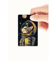 Uzay Astronotu Kedi Temalı Kredi Ve Banka Kartı Kaplama Sticker