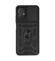 Xiaomi Poco M5 Kılıf Pars Lens Yüzüklü Silikon - Siyah
