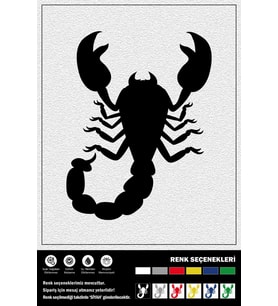 SCORPION UP STICKER 25 x 35 cm