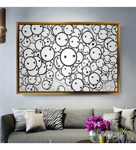 Altın Çerçeveli dekoratif tablo l1634 (Gold)