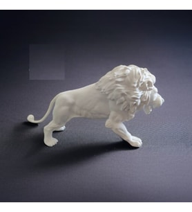 Hediyelik Aslan Figürü 15 cm – Doğal Malzemeli Modern Ev Ofis Masaüstü Dekoru