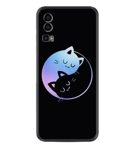 General Mobile GM 23 Kılıf Silikon Desen Özel Seri Love Cats 1604