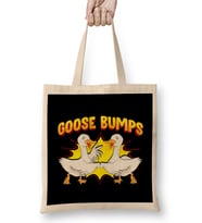 Goose Bumps Goosebumps Geese Pun Animal Lover Bez Çanta Uzun Saplı