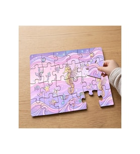 Fantastik Notalar Tasarımlı 24 Parça Ahşap Çocuk Puzzle