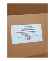 Bizi Tercih Ettiğiniz Için Teşekkür Ederiz Urun Ambalaj Etiketi 10x5,7 Cm 50 Adet