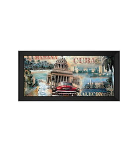 Manzara Temalı Kanvas Tablo 50 x 70 cm Siyah Çerçeve