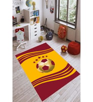 Sarı Ve Kırmızı Kaymaz Taban Taraftar Gs Halısı VH055