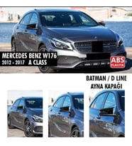 Mercedes A Uyumlu Serisi W176 (2012-2017) Batman Ayna Kapağı (Parlak Siyah)