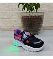 M.P One 3127 Siyah-Pembe Işıklı Fuspetli Bebe Spor Ayakkabı