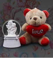 Mini Love Ayıcık &  Melek Kar Küresi Hediye Seti