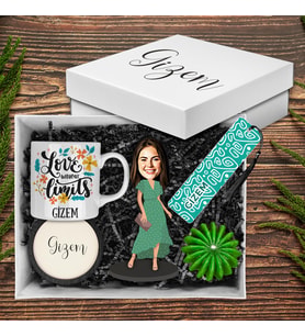 Motto Gift Kadınlara Özel Tasarım Karikatür Biblolu Hediye Kutusu 113044