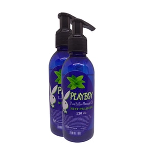 Playboy Mint Flavored Pure Edible Massage Oil 120ml Nane Aromalı Masaj Yağı 2 Adet