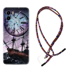Vivo Y15S Y32 Y33S Y51 Y53S Kılıf Boyun Asklı Rasta Silikon Time 1749