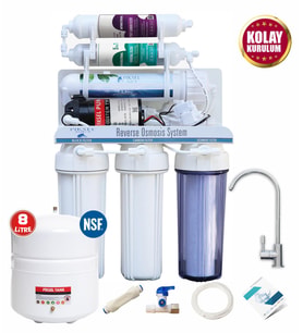 Piksel Aqua 10 Aşamalı Pompalı EVA Membranlı Açık Kasa Su Arıtma Cihazı