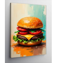 Kanvas Tablo Büyük Boyutlu Burger